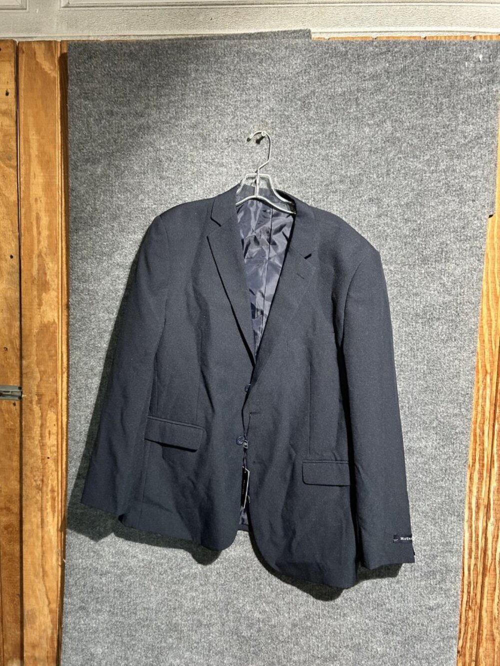 Braveman Suit Jacket Blazer Mens 42R Blue Polyester Two Button Formal PRD2